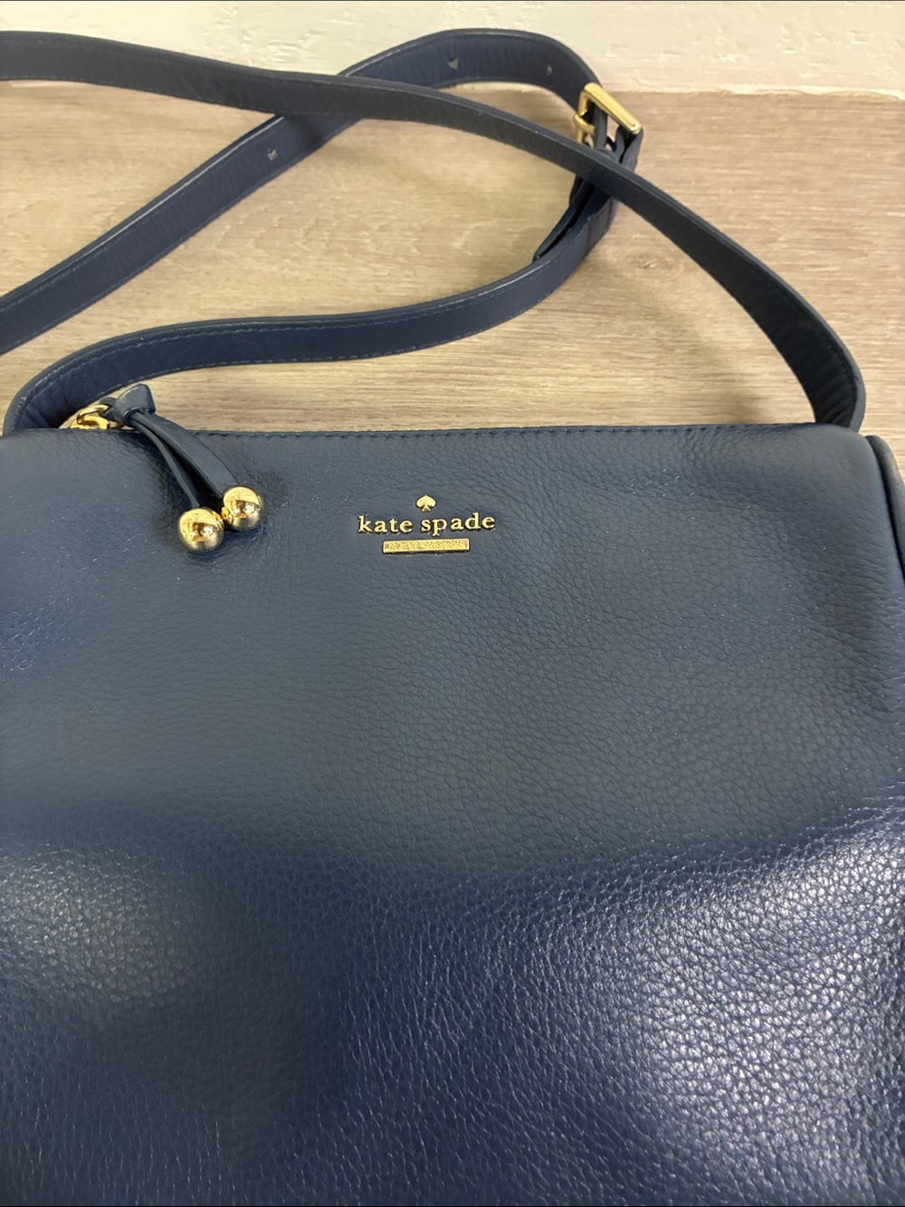 kate spade blue leather crossbody purse - Picture 6 of 12